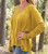 Two Toned Fleece Knit Top In Mustard - Mustard