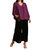 V-Neck Long Sleeve Tunic Blouse - Plus In Violet - Violet