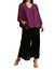 V-Neck Long Sleeve Tunic Blouse - Plus In Violet - Violet