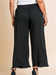 Wide Leg Pant With Elastic Waist