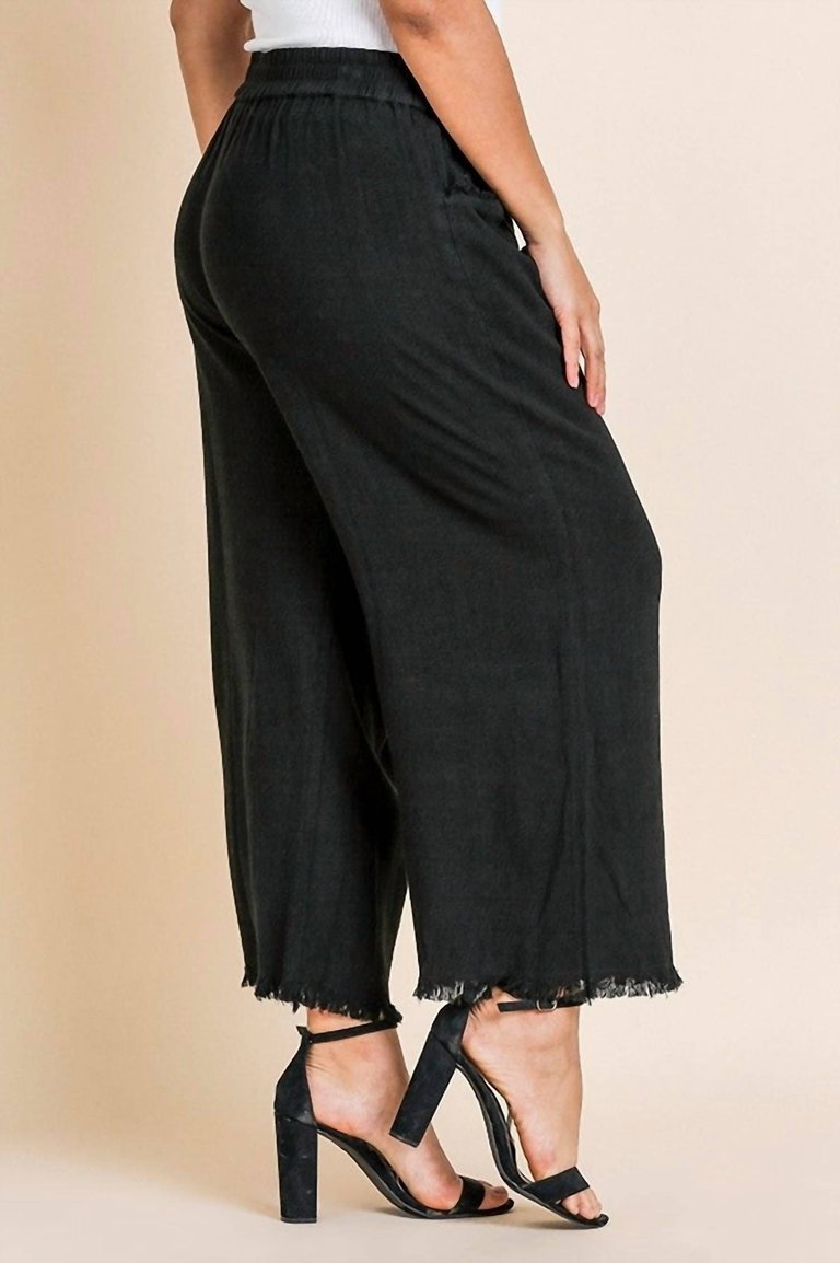 Wide Leg Pant With Elastic Waist