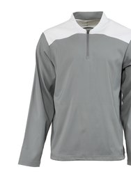 Men's Corporate Triumph 1/4 Zip Pullover - Steel/White/White