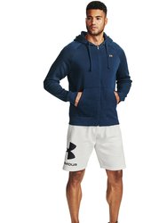 Mens Rival Fleece Full Zip Hoodie - Academy Blue/Onyx White - Academy Blue/Onyx White