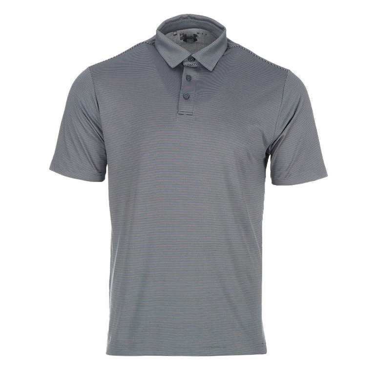 Men's T2 Green Trail Stripe Polo - Pitch Grey