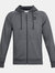 Under Armour Mens Rival Fleece Full Zip Hoodie (Light Grey Heather/Onyx White) - Light Grey Heather/Onyx White