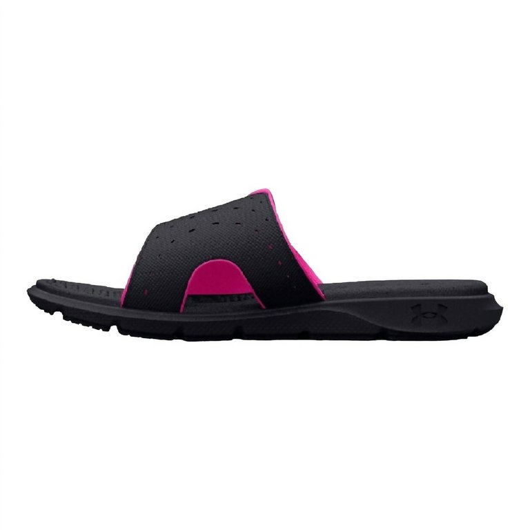 Women's Ignite Pro Slides In Black/Rebel Pink