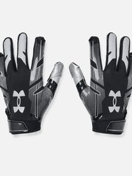 Youth Ua F8 Football Gloves - Black/Metallic Silver