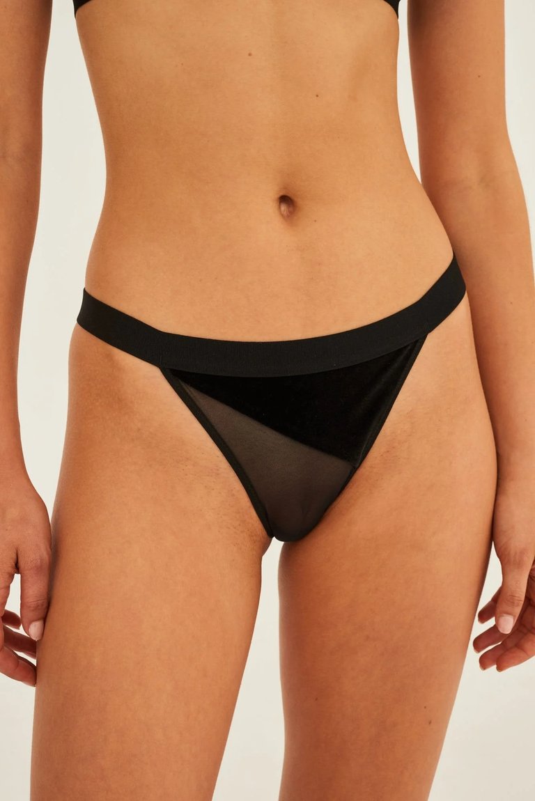 Love Yourself Thong - Black