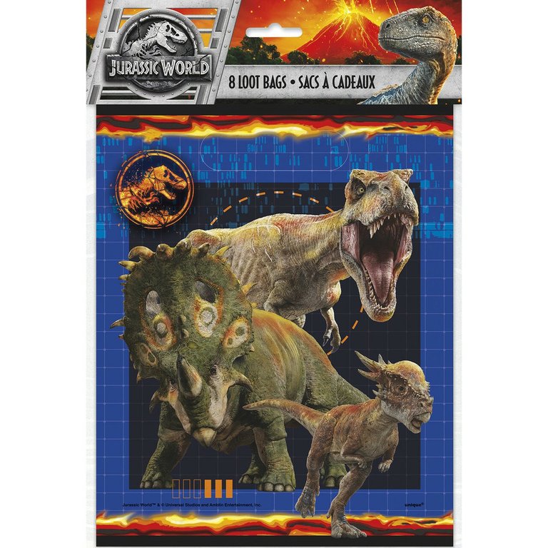 Jurassic World Plastic Loot Bags 8 Per Pack]