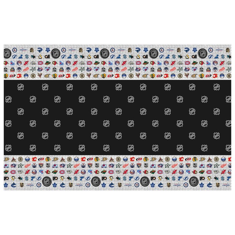 NHL Rectangular Plastic Table Cover - 54" x 84"