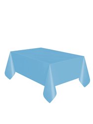 Unique Party Reusable Rectangular Plastic Tablecover - Powder Blue