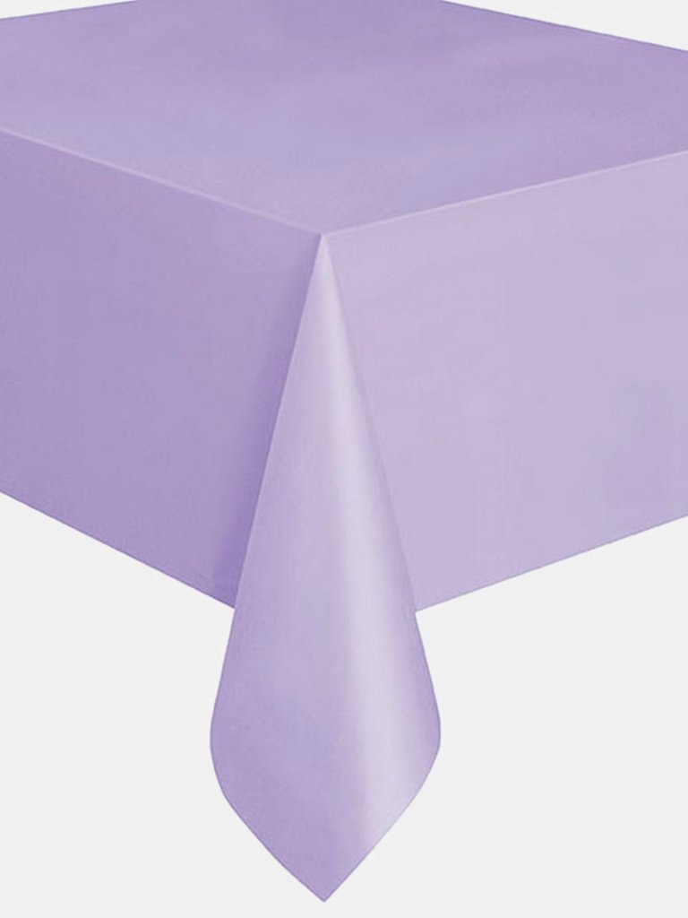Unique Party Reusable Rectangular Plastic Tablecover - Lavender