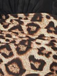Leopard & Black Mesh Sleeved Torrey Swimsuit