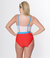 Nautical Red Pin Dot & Blue Bow Clemente Swimsuit