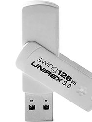 128GB USB 3.0 Swing Flash Drive - White