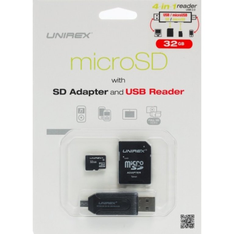 4-in-1 Usb/Micro USB Reader And SD Adapter (32GB)