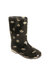 Childrens Girls Daisy Print PVC Wellington Boots (Black) - Black