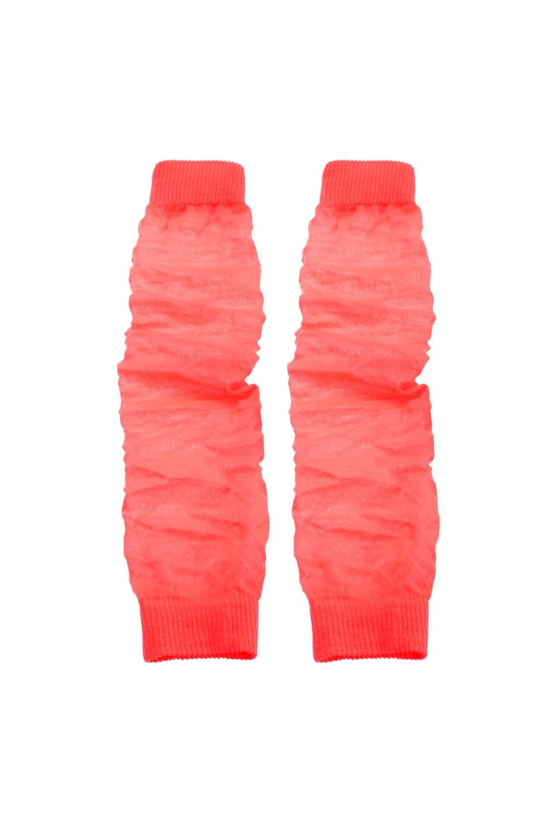 Ladies/Womens Neon Leg Warmers (1 Pair) (Neon Orange) - Neon Orange