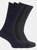 Mens Extra Wide Comfort Fit Wide Feet Diabetic Socks (3 Pairs) (Navy/ Black) - Navy/ Black