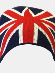 Mens Great Britain Union Jack Flag Winter Beanie Hat
