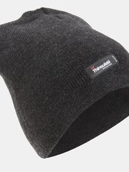Mens Plain Thermal Winter Beanie Hat (3M 40g) (Charcoal) - Charcoal