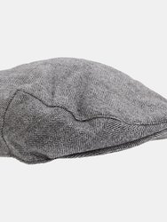Mens Traditional Lined Flat Cap (Gray) - Gray
