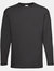 Mens Value Long Sleeve Casual T-Shirt (Jet Black) - Jet Black