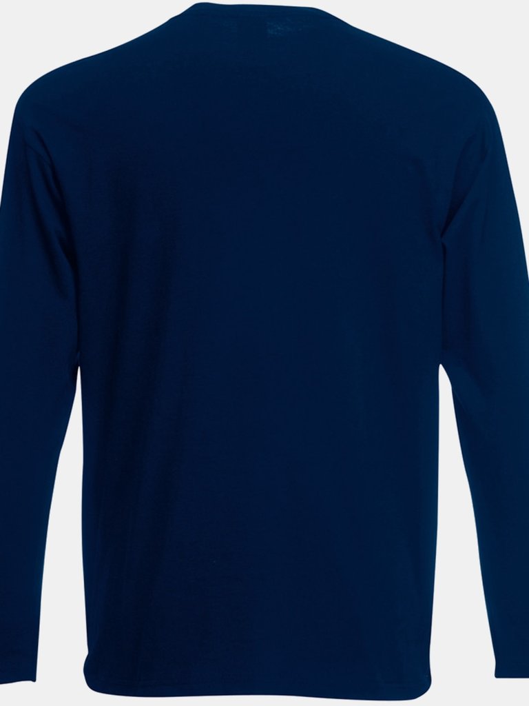 Mens Value Long Sleeve Casual T-Shirt (Midnight Blue)