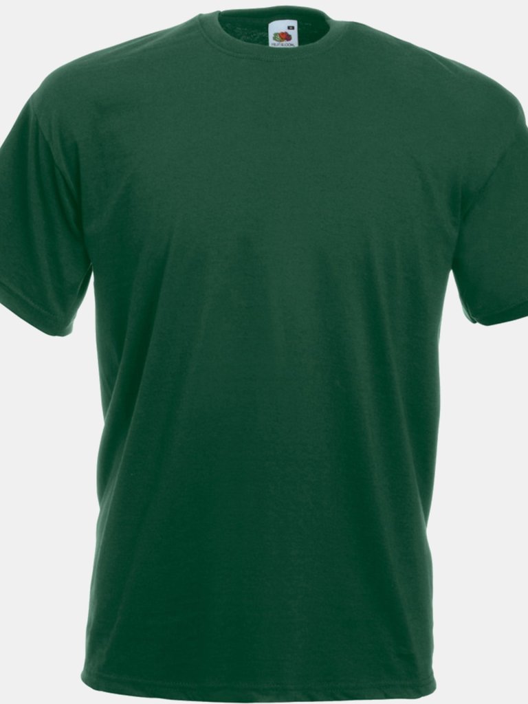 Mens Value Short Sleeve Casual T-Shirt (Dark Green) - Dark Green
