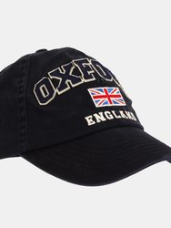 Unisex Navy Blue Oxford England Union Flag Cap - Navy - Navy