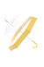 Womens/Ladies Dome Transparent Walking Umbrella (Yellow) (See Description) - Yellow
