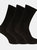 Womens/Ladies Extra Wide Comfort Fit Diabetic Socks (3 Pairs)  - Black
