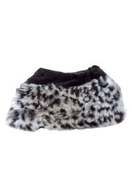 Womens/Ladies Faux Fur Boot Toppers (1 Pair)  - Grey Leopard