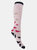 Womens/Ladies Hyperwarm Long Welly Socks (3 Pairs) (Flamingo/Butterfly/Butterflies)