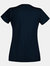 Womens/Ladies Value Fitted V-Neck Short Sleeve Casual T-Shirt - Midnight blue