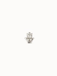 Hamsa Hand Piercing Stud Earrings - Silver Plated