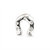 Horseshoe Piercing Stud Earrings - Silver