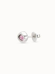 Piercing Stud With Faceted Crystal Earrings