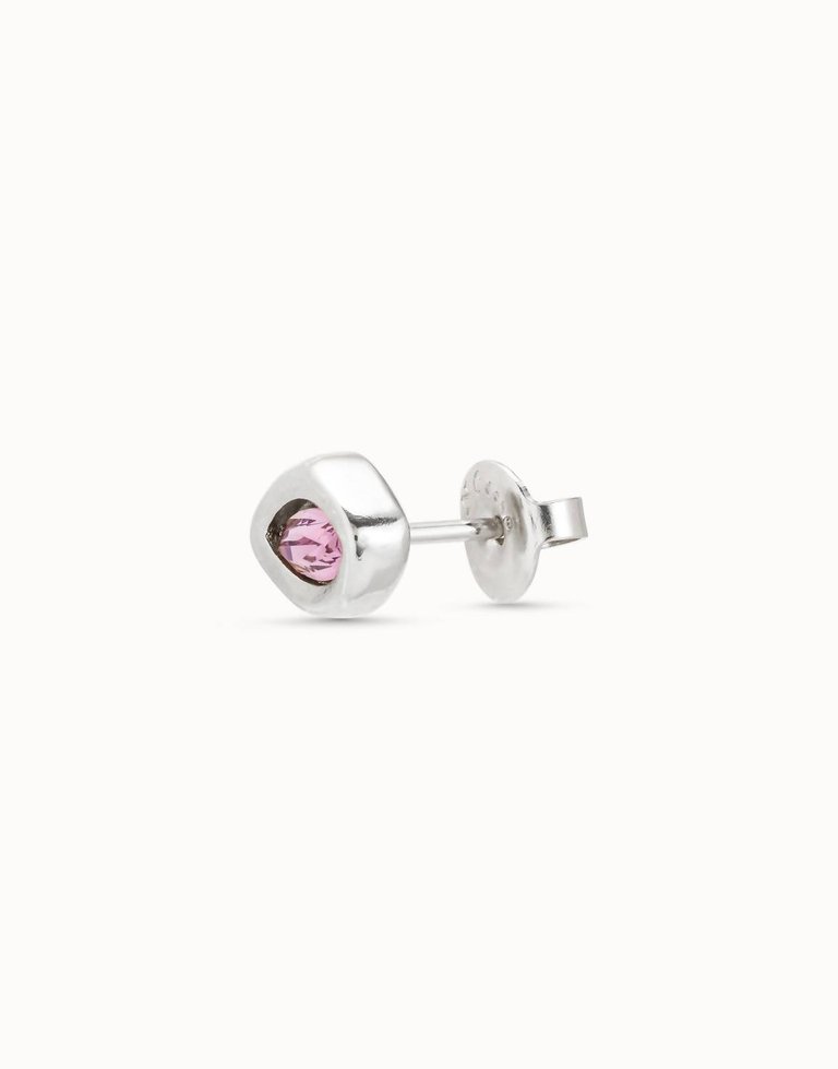 Piercing Stud With Faceted Crystal Earrings