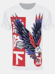 Mens Eagle T-Shirt - White/Red/Blue - White/Red/Blue