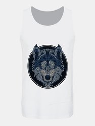 Unorthodox Collective Mens Graphic Wolf Vest Top (White) - White