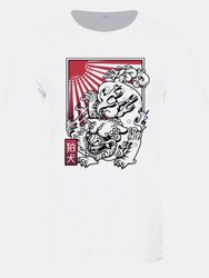 Unorthodox Collective Mens Komainu T-Shirt (White/Red/Black) - White/Red/Black