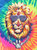 Unorthodox Collective Mens Lion Tie Dye T-Shirt (Multicolored)
