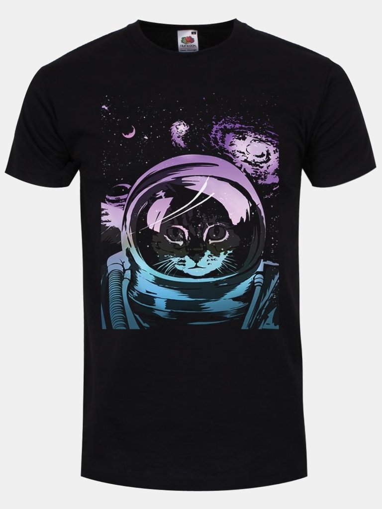 Unorthodox Collective Mens Space Kitten T-Shirt (Black) - Black