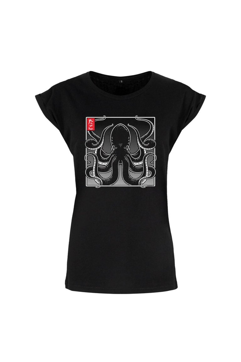 Unorthodox Collective Womens/Ladies Oriental Octopus T-Shirt (Black) - Black