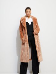 Long Mac Coat - Dusty Peach