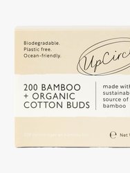 Organic Bamboo Cotton Buds - 200 Pieces