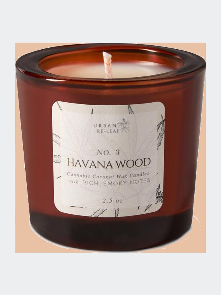 #3 Havana Wood Cannabis Coconut Wax Candle