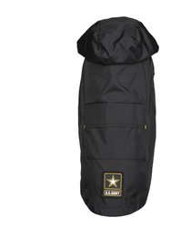 US Army Packable Dog Raincoat - Black