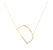 Sideways Initial Necklace - Gold - Gold
